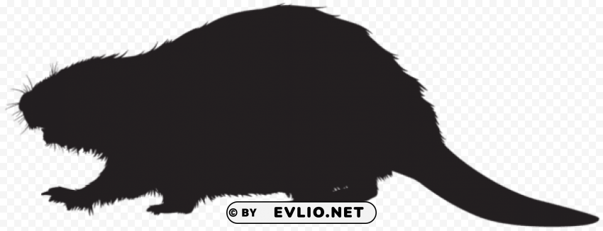 beaver silhouette PNG Image with Clear Background Isolated