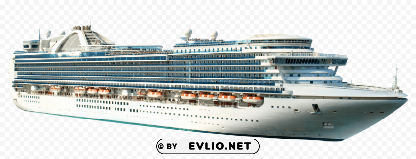 Cruise Ship Clean Background Isolated PNG Illustration