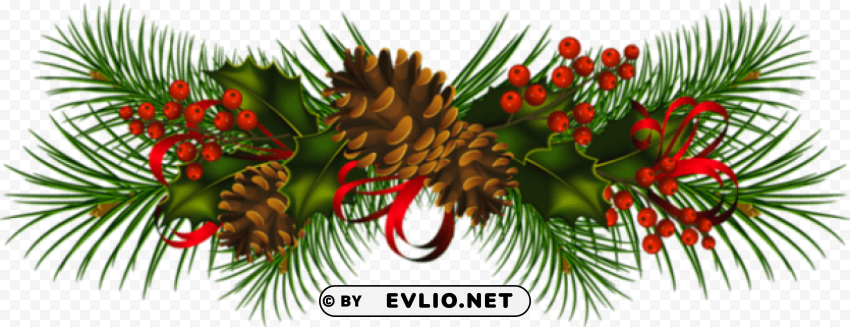 transparent christmas pine cones PNG with no cost