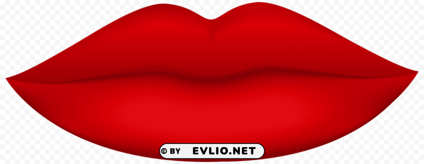 red lips Isolated Artwork on Clear Background PNG