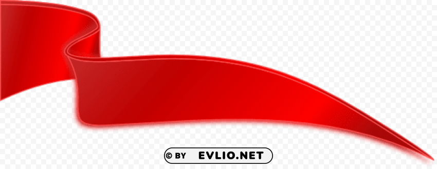 Red Ribbon Vector Transparent Background PNG Isolated Icon
