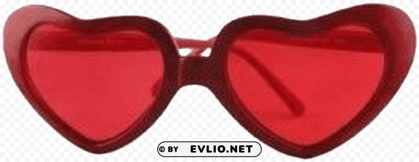 heart glasses PNG with transparent background free