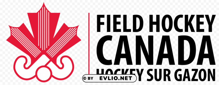 field hockey canada hockey sur gazon logo Isolated Design Element on PNG