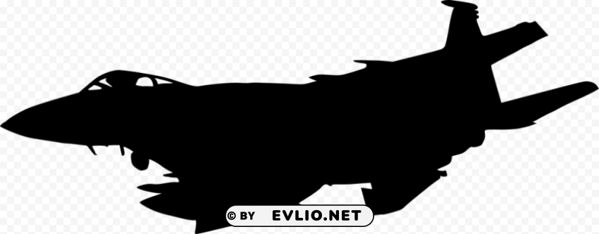 figther plane side view silhouette PNG with no background diverse variety