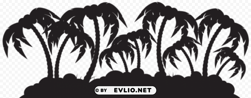 palm island silhouette PNG images with no background free download