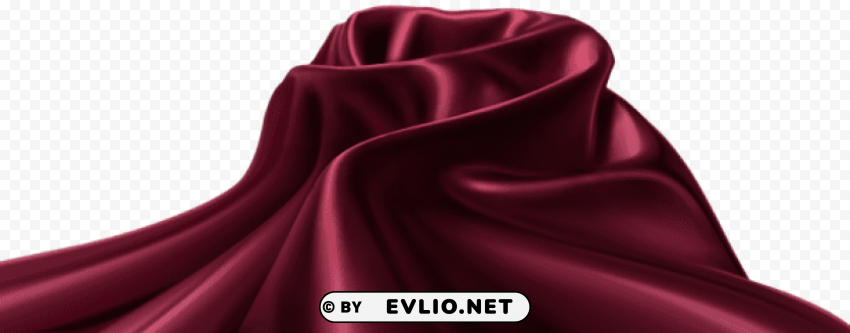 satin fabric decoration red Transparent Background Isolated PNG Design