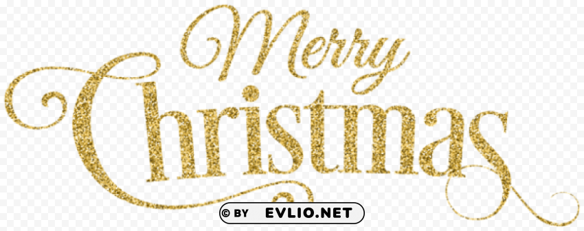 merry christmas deco gold PNG clip art transparent background