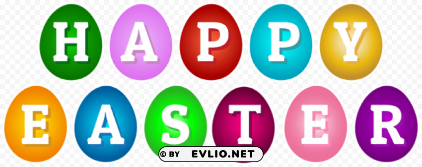 happy easter eggs Transparent Background Isolated PNG Character