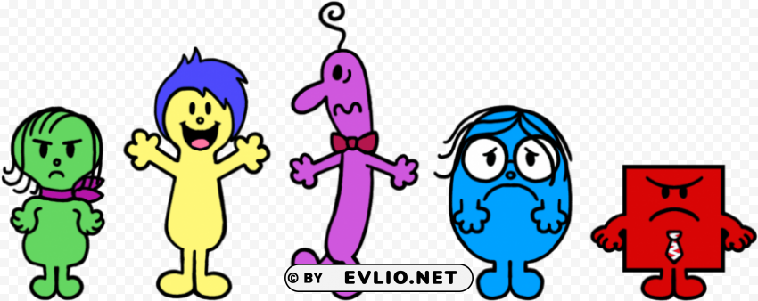 mr men little miss man PNG with Clear Isolation on Transparent Background