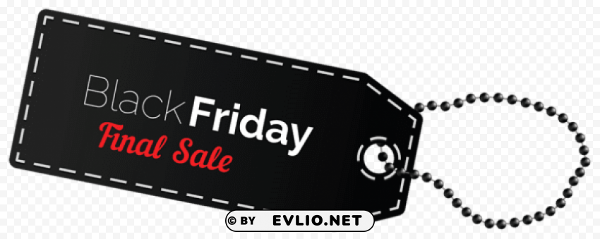 black friday final sale off tag PNG with no background for free