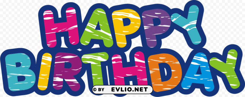 Happy Birthday Isolated Element On Transparent PNG