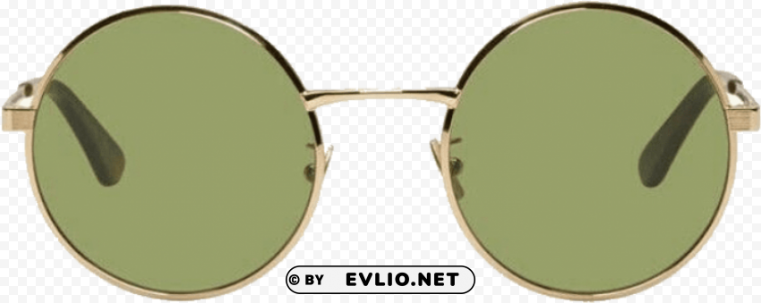 Saint Laurent Gold Sl 136 Zero Retro Sunglasses Isolated Artwork In HighResolution PNG