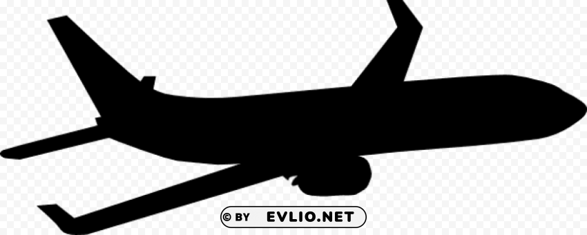 airplane silhouette Isolated Item on Clear Background PNG