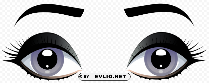 female grey eyes with eyebrows Transparent PNG illustrations