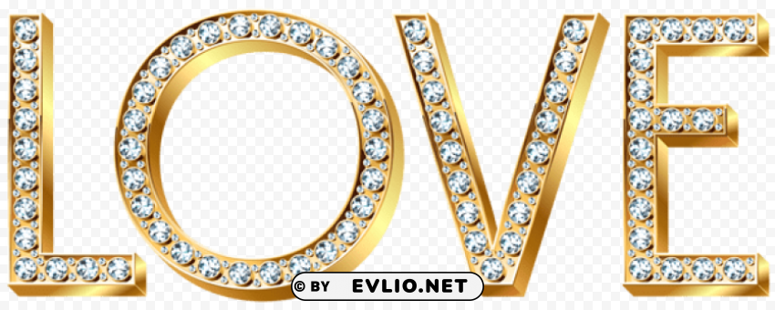 gold diamond love transparent PNG for educational projects