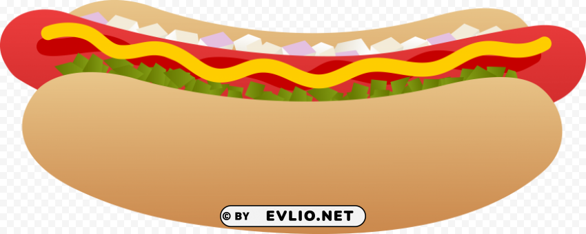 hot dog Clean Background Isolated PNG Graphic