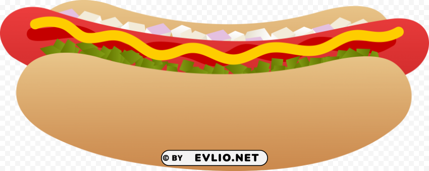 Hot Dog Clean Background Isolated PNG Graphic