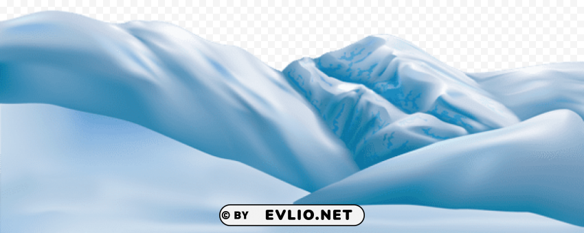 snowy mountain Isolated Object on Clear Background PNG