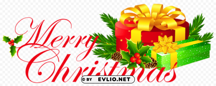 transparent merry christmas with s PNG clipart