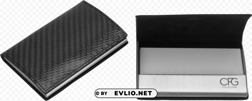 cfg collection carbon fiber business card holder PNG format with no background