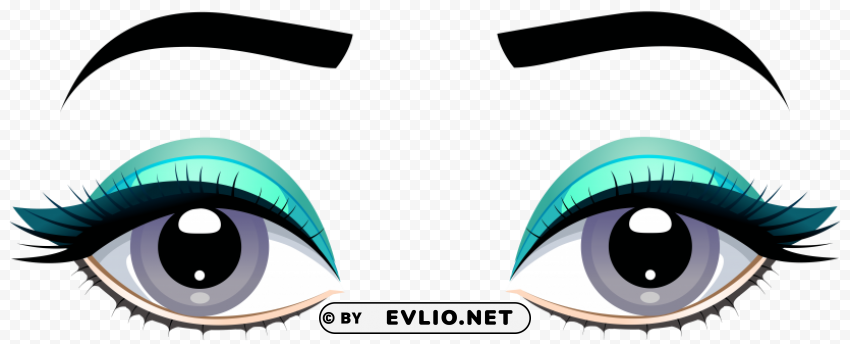 grey female eyes with eyebrows Transparent PNG images bulk package