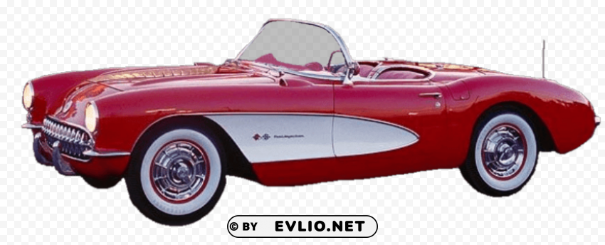 oldtimer red white Isolated Subject in HighQuality Transparent PNG