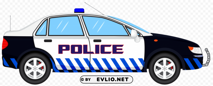 police car Isolated PNG Element with Clear Transparency