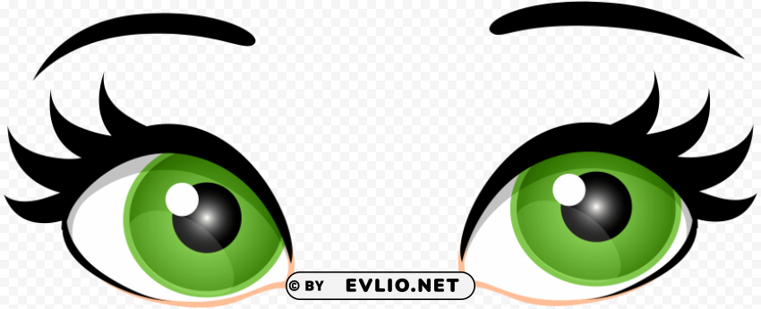 green female eyes Transparent PNG image free
