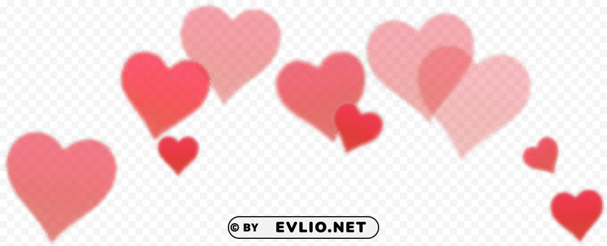 Picsart Hearts Transparent Background PNG Isolated Graphic