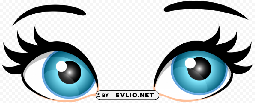blue female eyes Transparent background PNG clipart