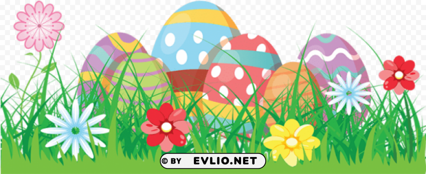 Easter Background Isolated Item On Transparent PNG