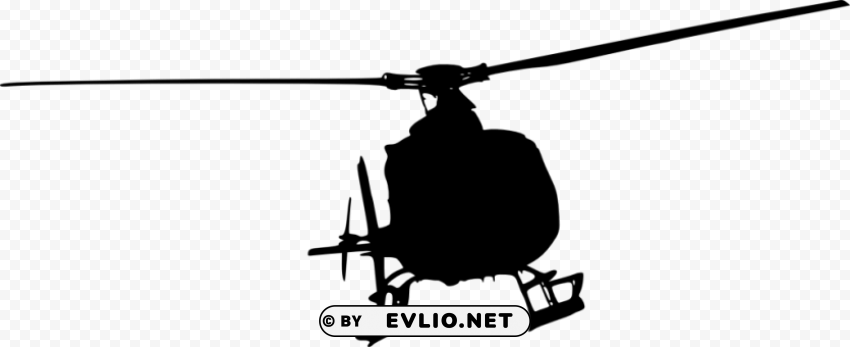 helicopter front view silhouette PNG design