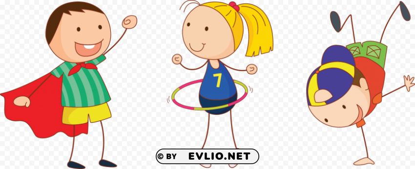 Kids Clipart PNG Transparent Elements Compilation