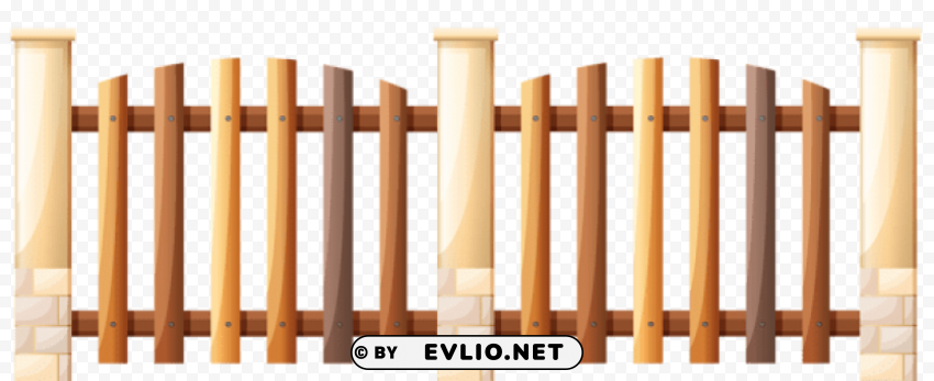 wooden yard fence PNG Graphic with Transparent Background Isolation