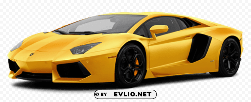 Yellow Lamborghini HighQuality PNG Isolated Illustration