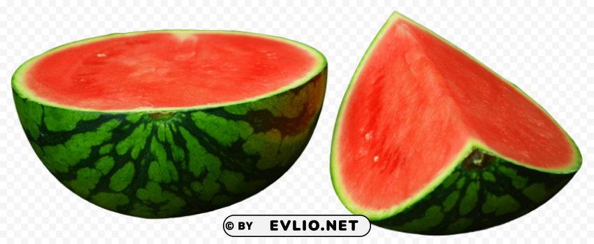 Ripe Watermelon PNG Graphic with Transparency Isolation