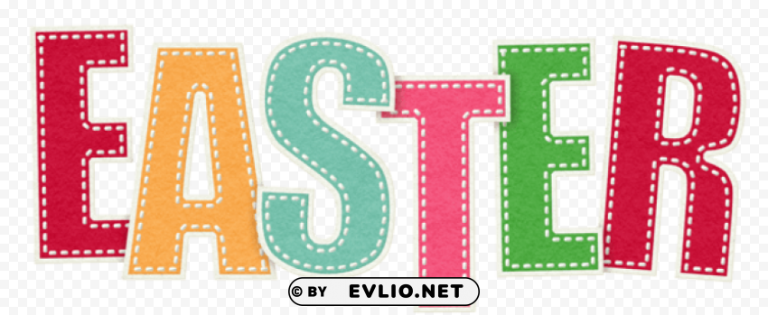 transparent text easter Clear Background PNG Isolated Illustration