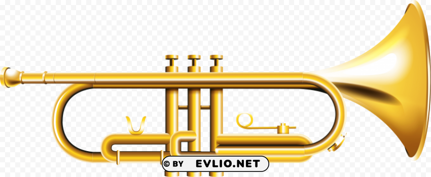 trumpet Isolated Subject on Clear Background PNG
