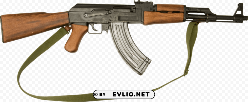 ak 47 with wooden grip PNG files with no backdrop pack