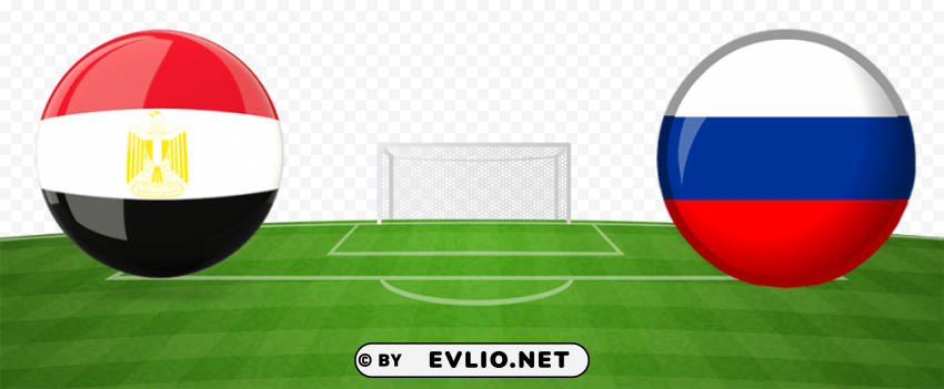 Russia vs Egypt world cup ClearCut Background Isolated PNG Design