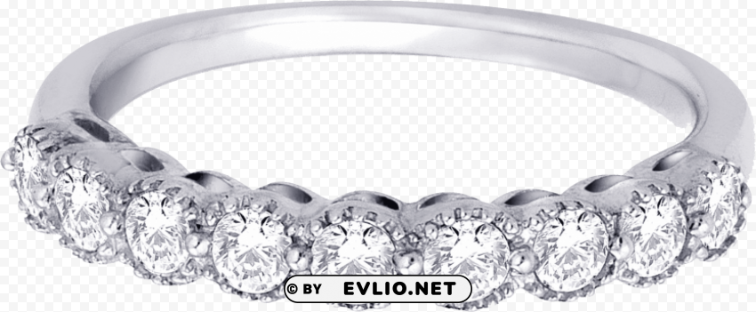 silver ring with diamond Isolated Subject with Clear Transparent PNG