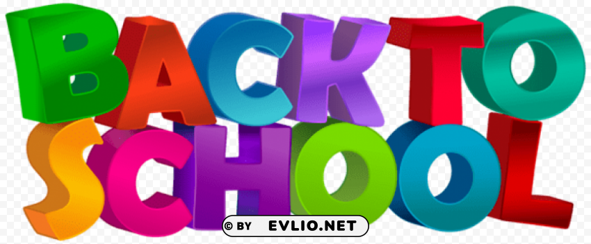 back to school text Transparent Background Isolated PNG Figure