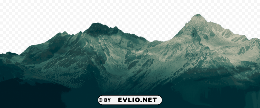 Mountain Clean Background Isolated PNG Image