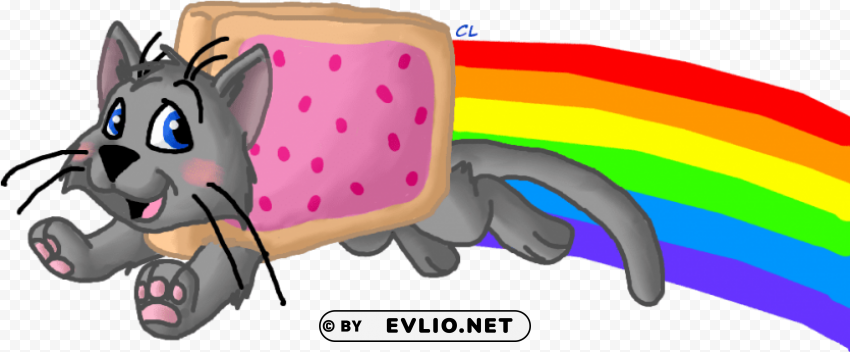 nyan cat cartoon PNG transparent elements complete package