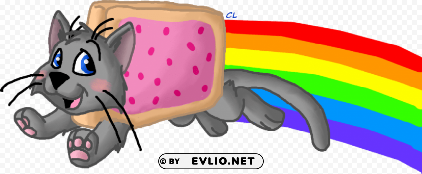 nyan cat cartoon PNG transparent elements complete package PNG transparent with Clear Background ID 4c6f75a6