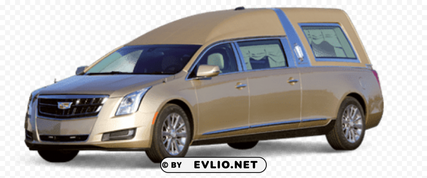 beige hearse Isolated Character on Transparent Background PNG