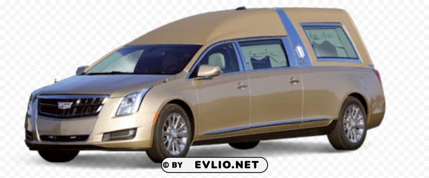 Beige Hearse Isolated Character On Transparent Background PNG