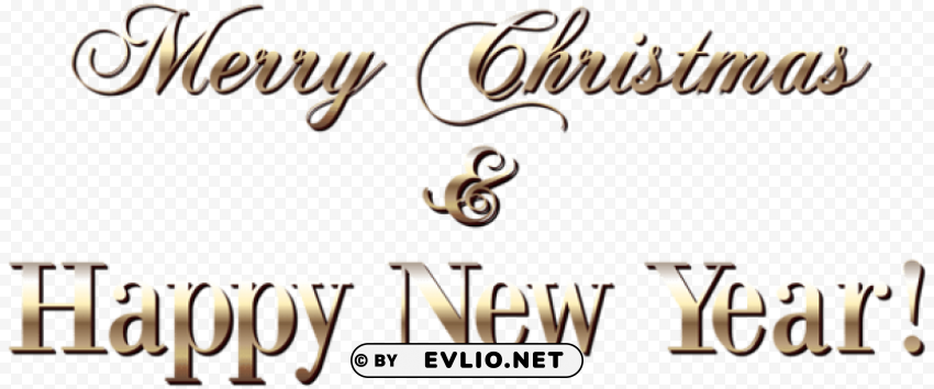 gold merry christmas text style PNG design elements