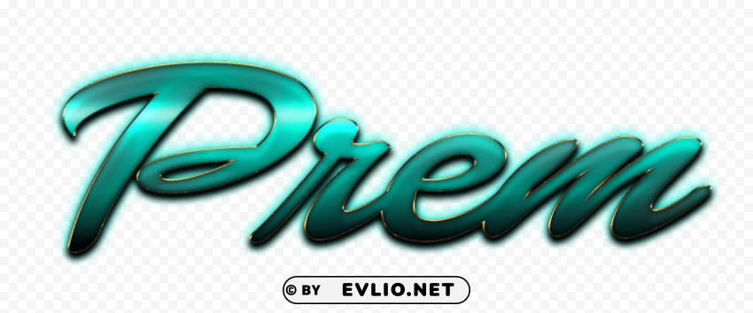 prem decorative name ClearCut Background PNG Isolated Item