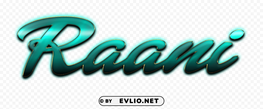 raani decorative name PNG for online use